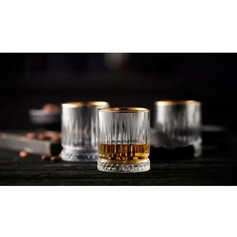 Lyngby Glas Firenze Gold Whiskyglas 4 stk. 35 cl, Klar