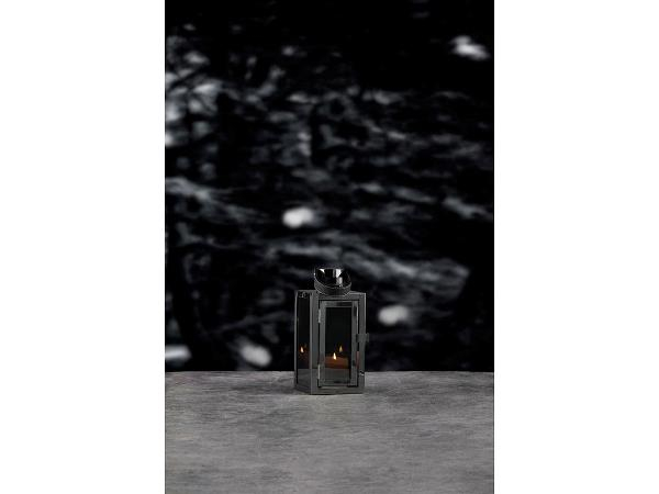 Villa Collection Lanterne m. rem Titanium Røgfarvet H23 cm