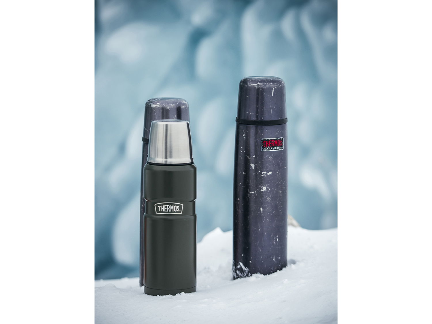 Termoflaske Light & Compact 1 liter Midnight Blue stål