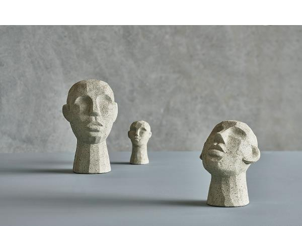 Villa Collection Talvik Figur Hoved 8,5 x 8,5 x 15 cm Lys olivengrøn