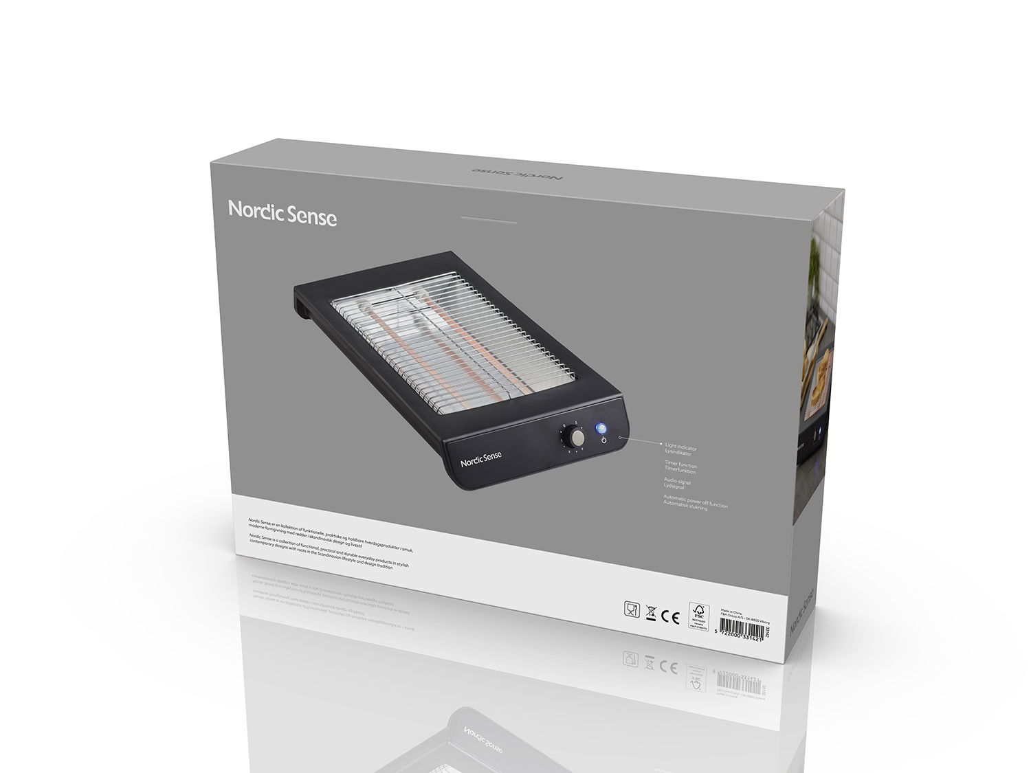 Brødrister 600 watt Sort