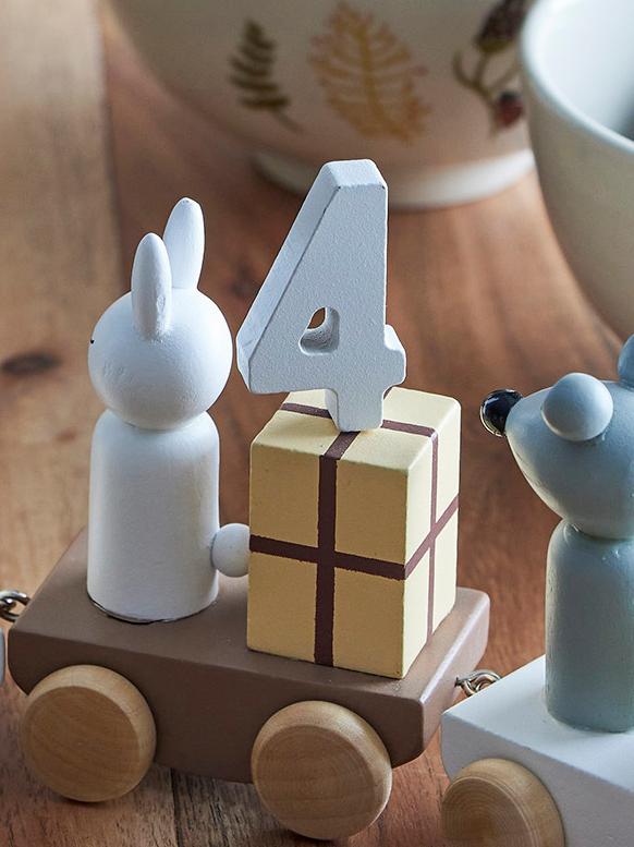 Junaid Fødselsdagsdekoration, tal, Hvid, FSC®100%, MDF