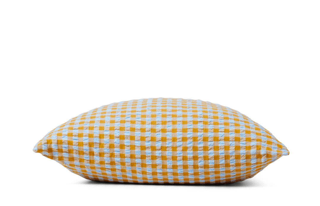 Bæk&Bølge Pudebetræk 63x60 cm lys blå/sand DK