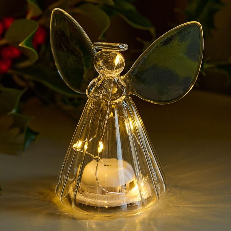 Iris Engel H14cm, 10LED, Klar